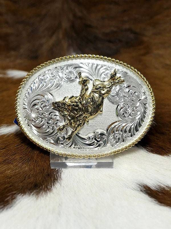 Montana Silversmiths Mens Bullrider Gold Rope West
