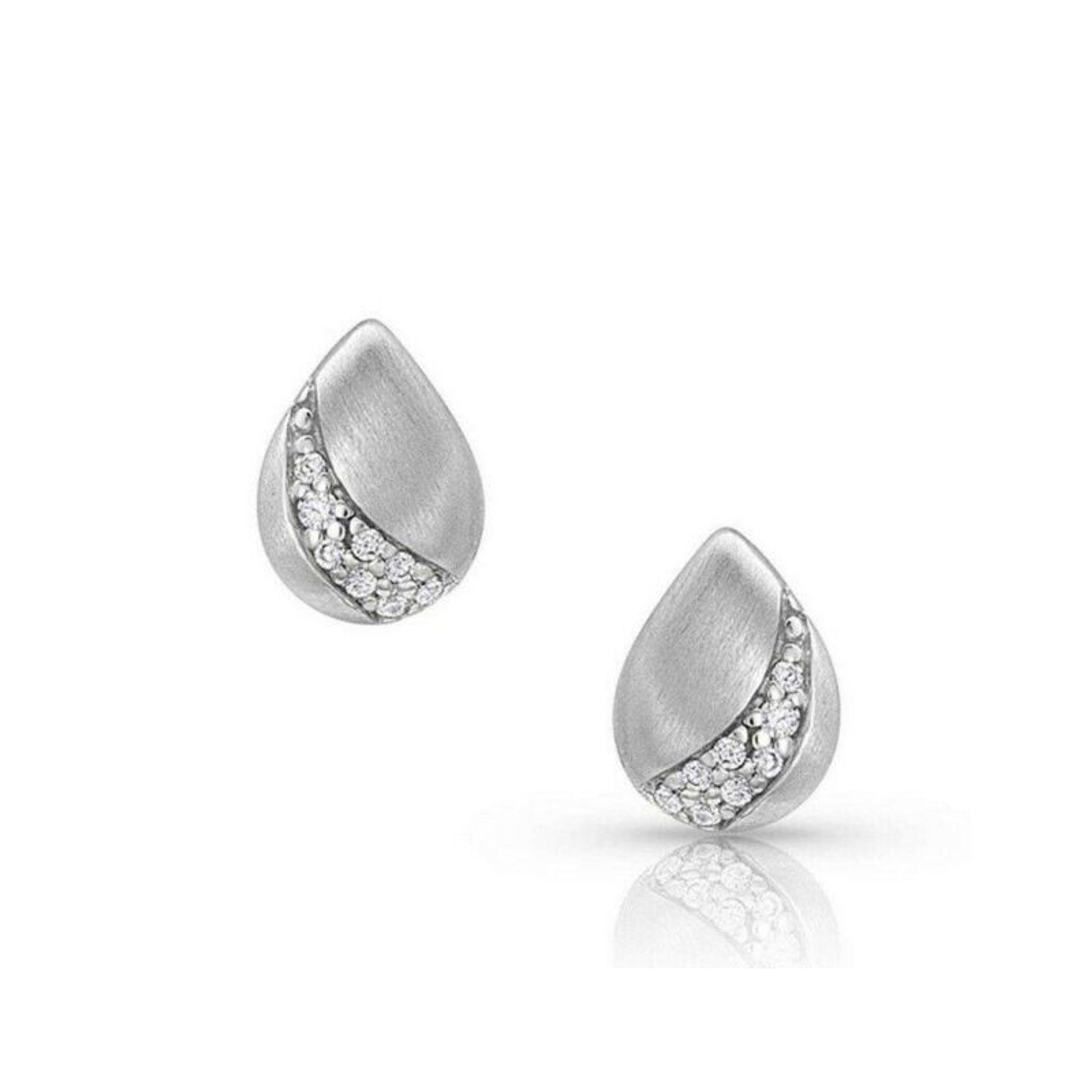 Montana Silversmiths Satin Teardrop Earrings Brush