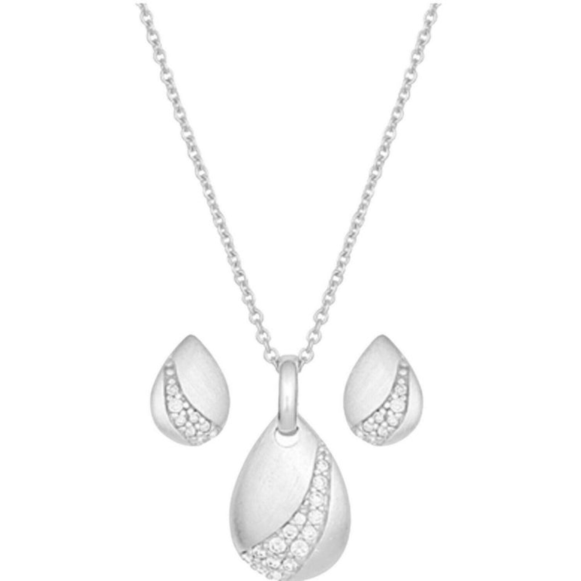 Montana Silversmiths Satin Teardrop Jewelry Set Si