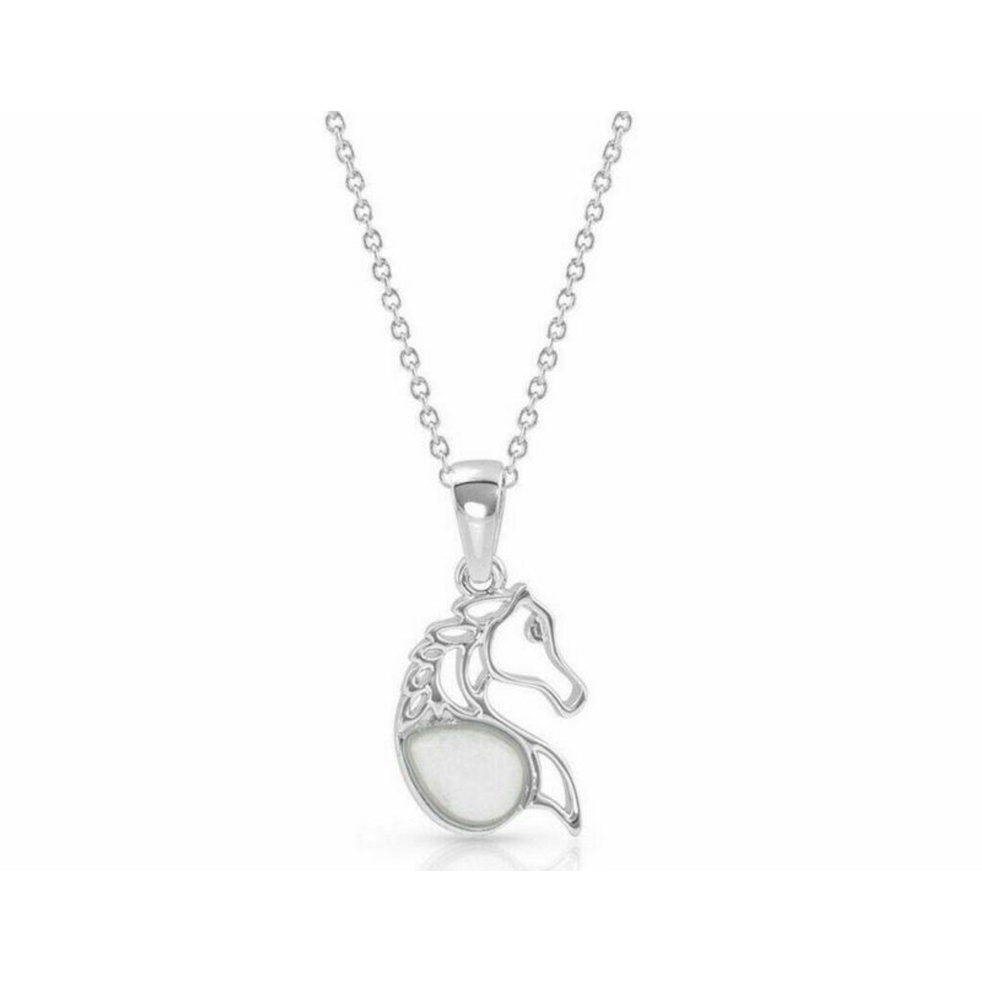 Montana Silversmiths Equine PeaceNecklace 19" Silv