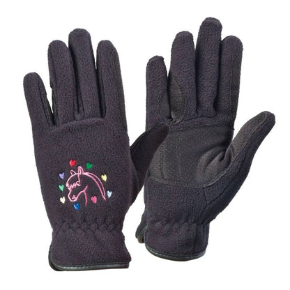 Ovation Kids Horse N Heart Fleece Gloves
