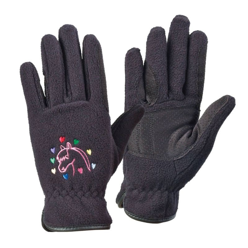 Ovation Kids Horse N Heart Fleece Gloves