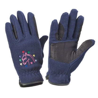 Ovation Kids Horse N Heart Fleece Gloves