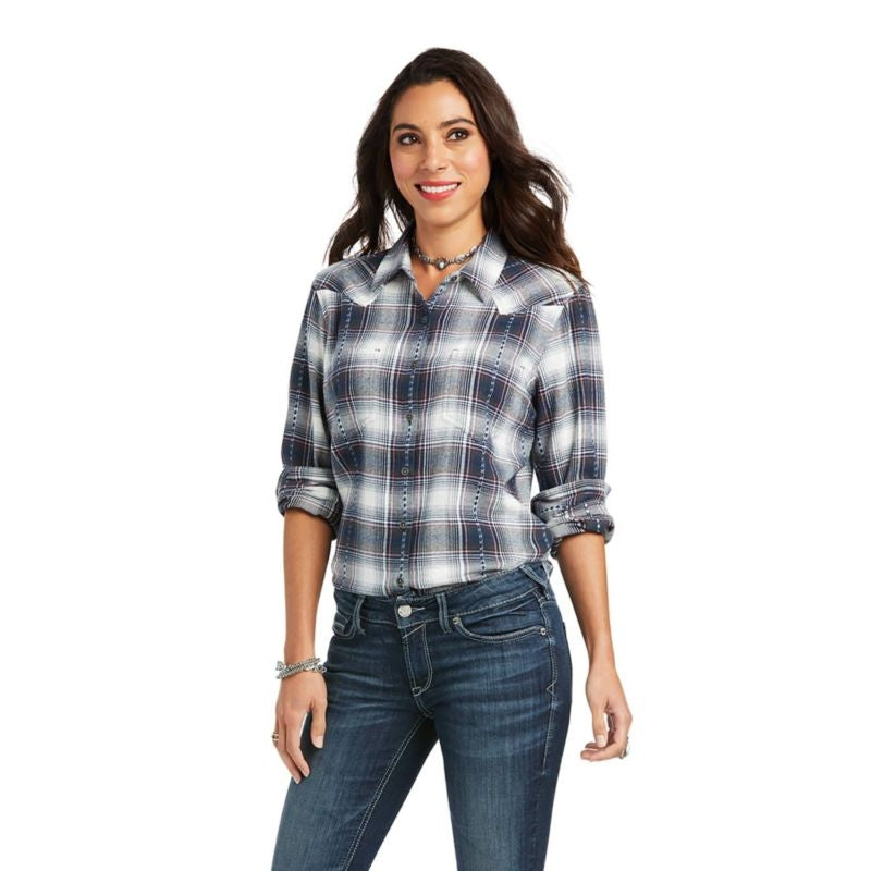 Ariat Ladies REAL Billie Jean Shirt Large Banyan B