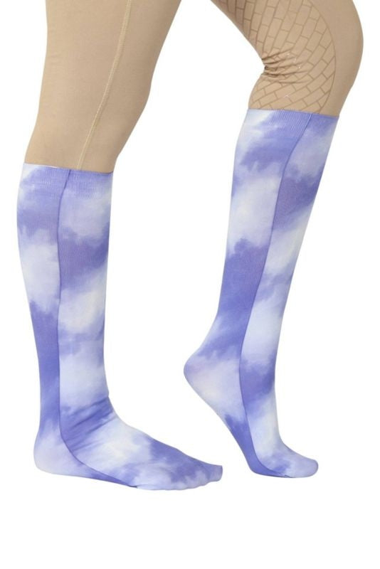 TuffRider Kids Cotton Feel Tie Dye Boot Socks Purp