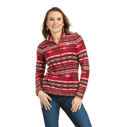 Ariat Ladies Printed Fleece 1/4 Zip Sweatshirt