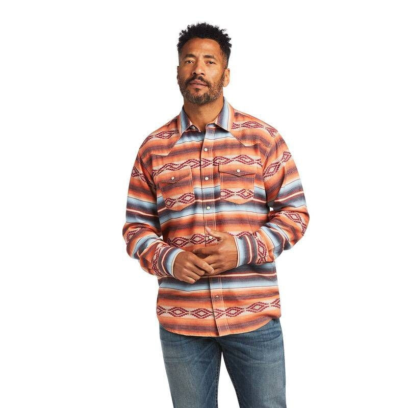Ariat Mens Holden Retro Fit Snap Shirt Large Garne