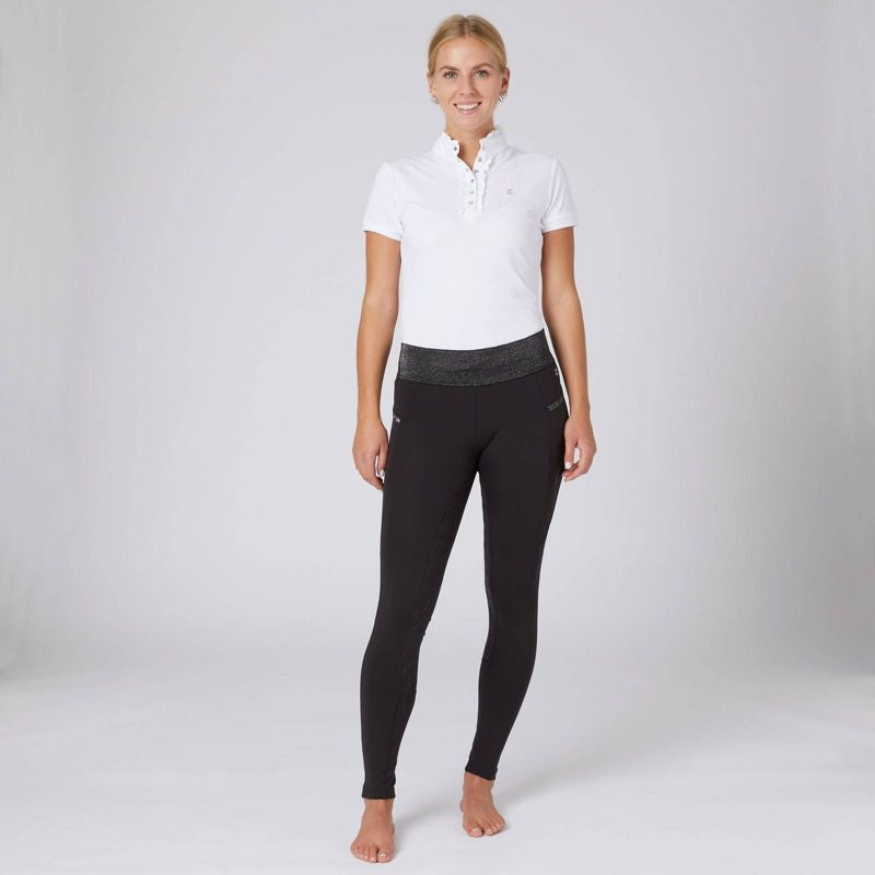 Horze Ladies Noel Winter Tights with Black Glitter