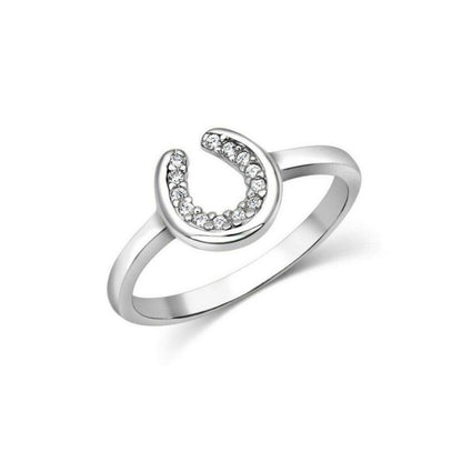 Montana Silversmiths Blinged Out Horseshoe Ring