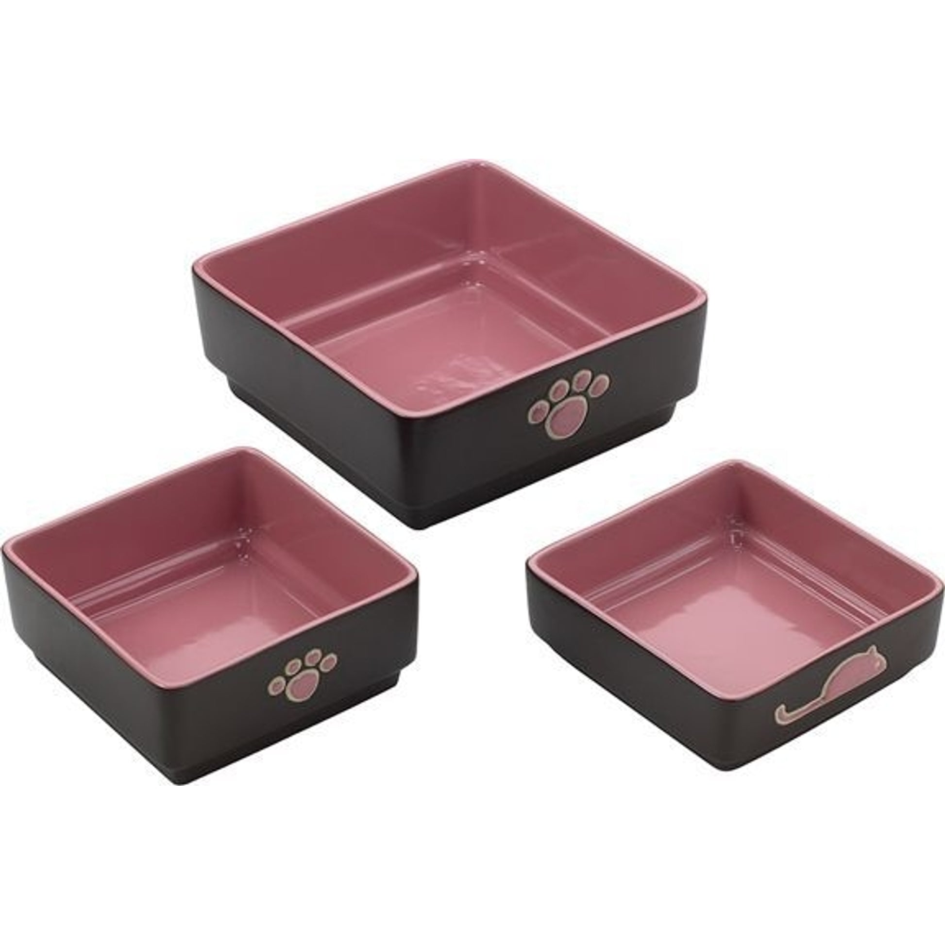 SPOT Four Square Stoneware Dog Dish