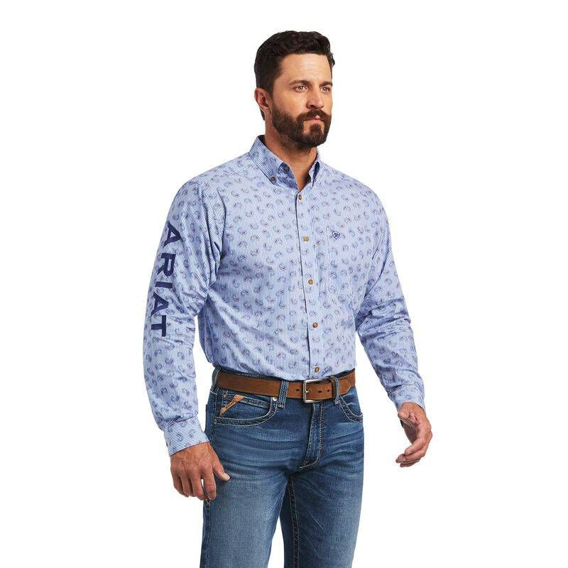 Ariat Mens Team Farran Classic Fit Long Sleeve Shi