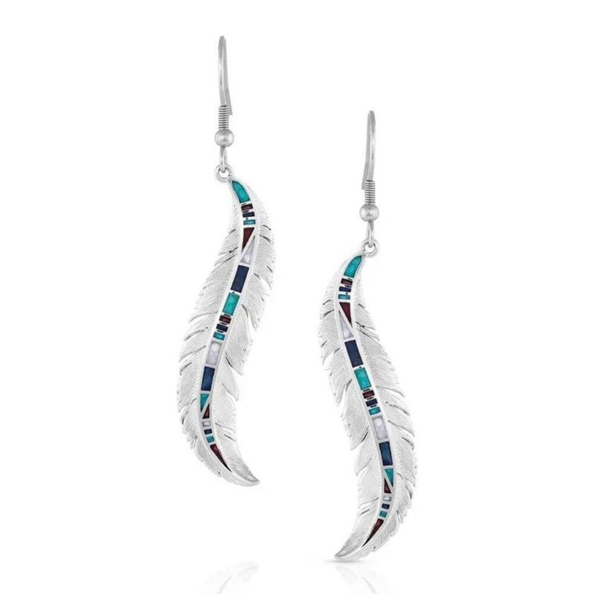 Montana Silversmiths Breaking Trail Feather Earrin