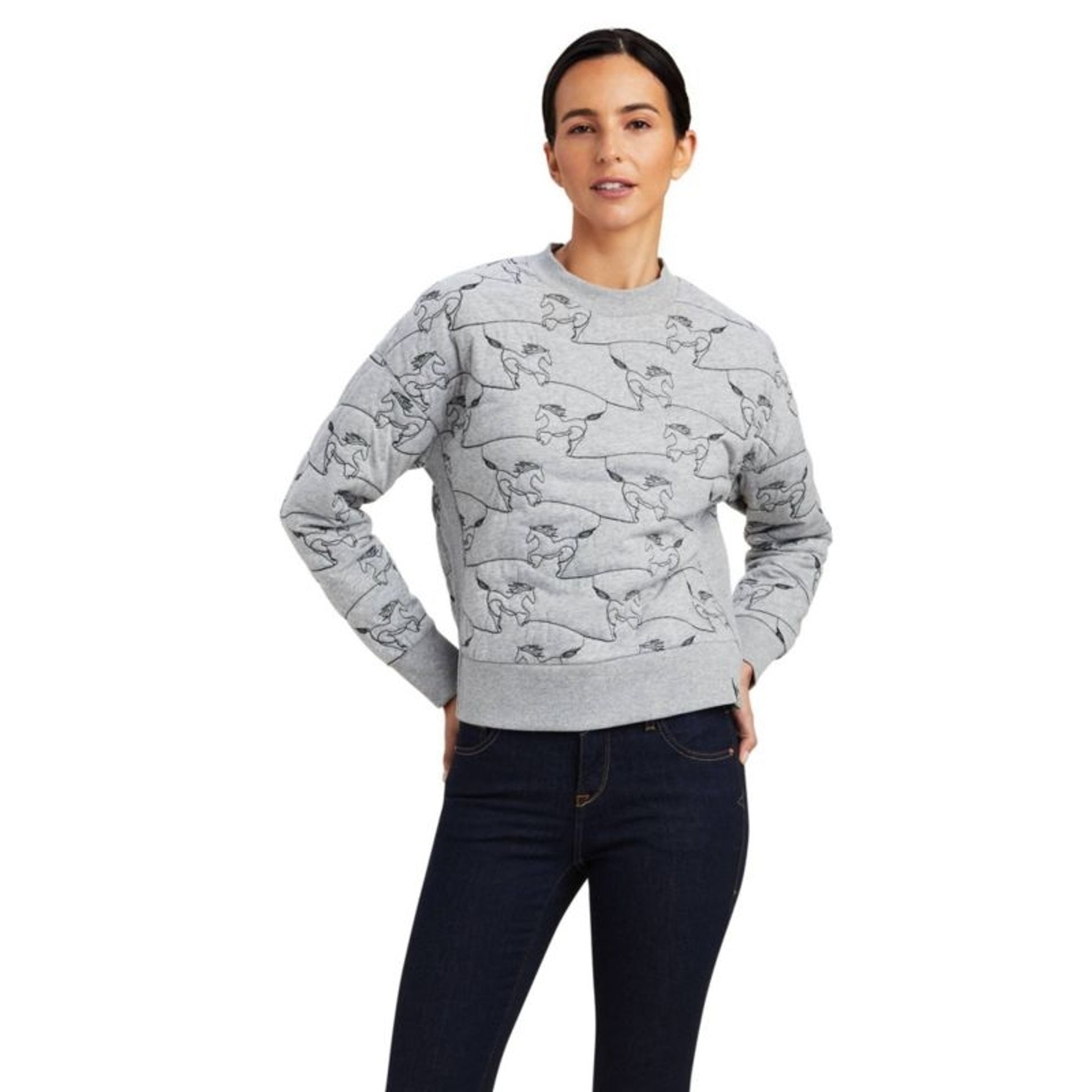 Ariat Ladies Contour Equine Crew Sweatshirt