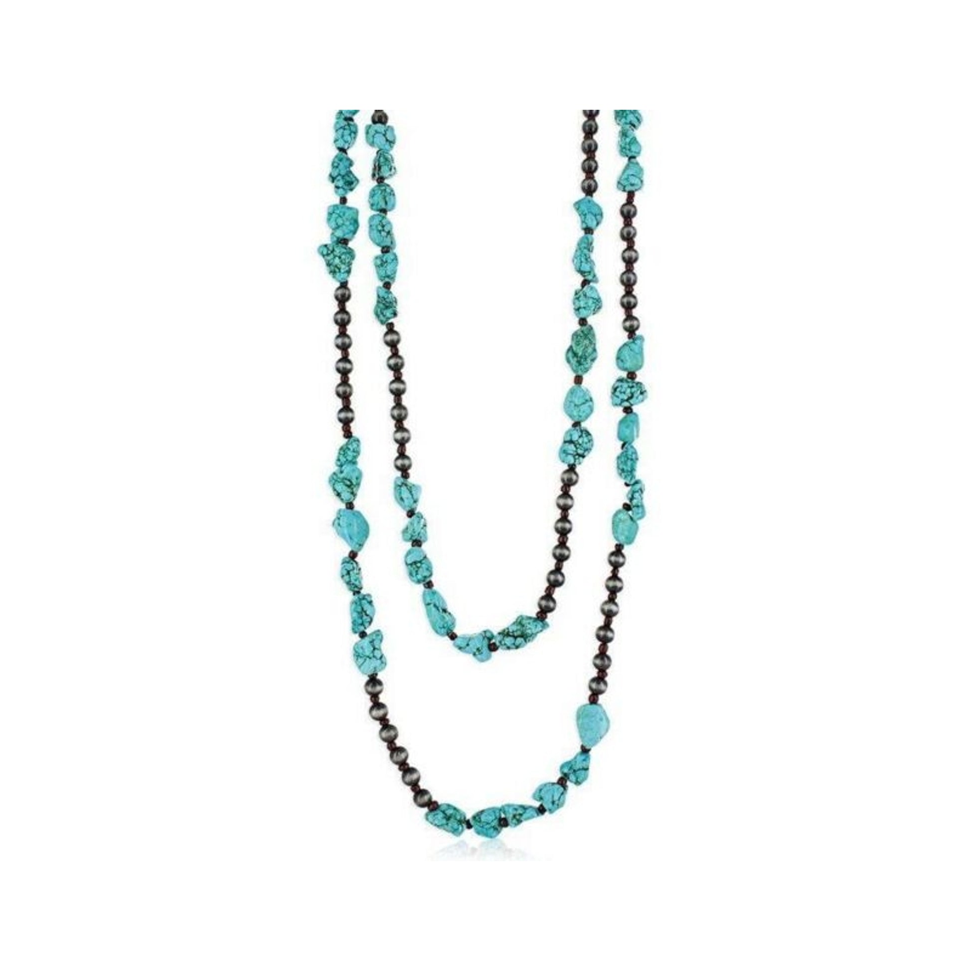 Montana Silversmiths Stacked Turquoise Leather Nec