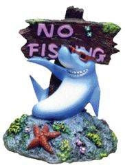 Blue Ribbon Shark with No Fishing Sign Ornament