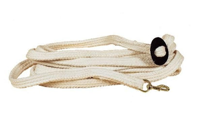 Tory Flat Braided Rope Lunge Brass Snap 25Ft Blk
