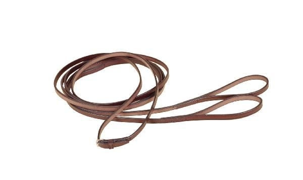 Tory Flat Leather Draw Rein 1/2in x 210in Havana