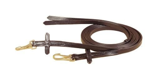 Split Bit Stop Rein - Snap Ends 5/8in x 7FT Bk/Gry