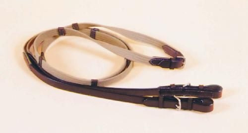 Tory Web Rein Hand Stops 60In Oak Leathertan Web