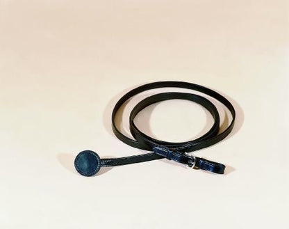 Tory 5/8In Bridle Leather Lead - Brass Buckle Blk