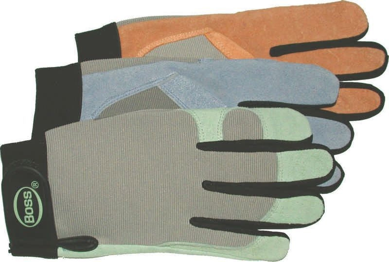 Leather Ladies Palm Lycra Back Gardening Glove