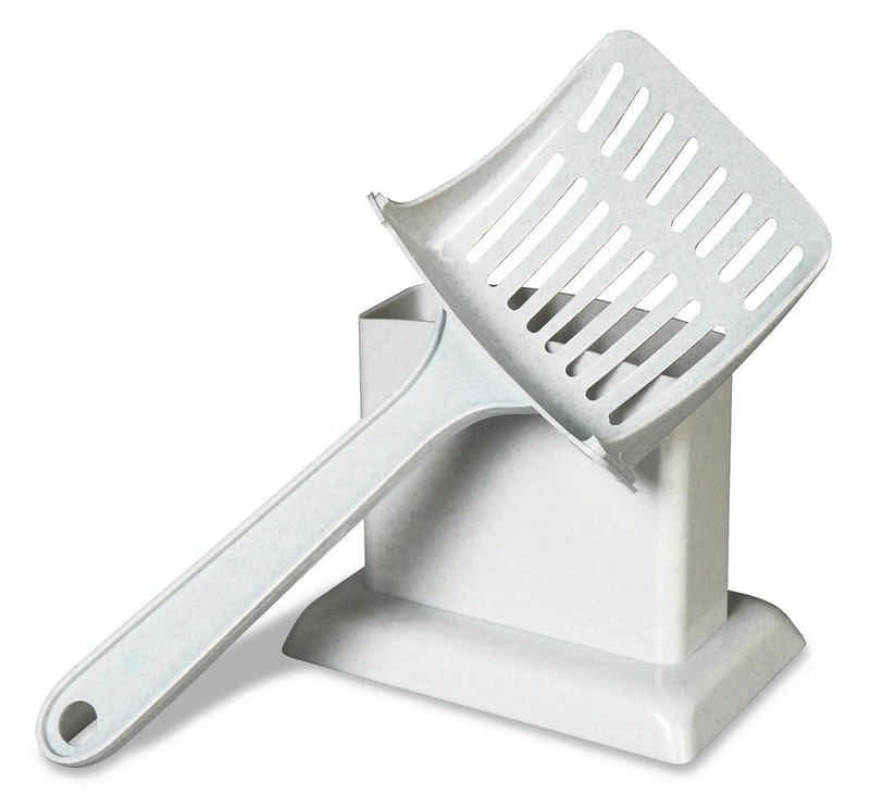 Litter Scoop Stand In white