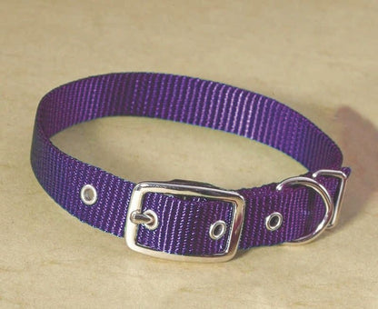 Single Nylon Dog Collar 2x0.25x0.25 Black