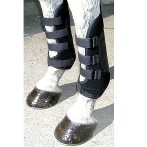 Open Front Combo Jumping Boot Black