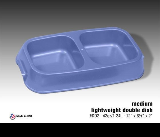 Lightweight Double Dish For Dogs MD