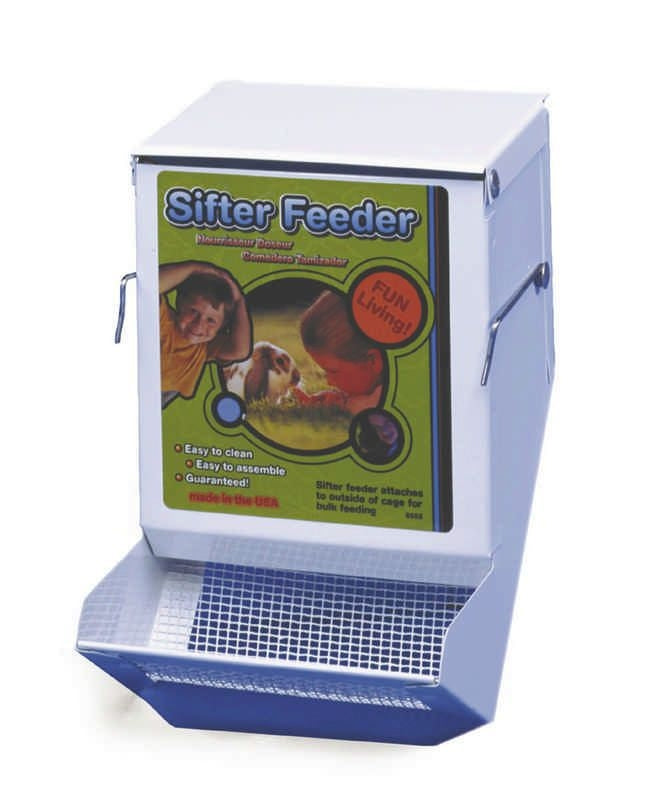 Sifter Feeder With Lid For Small Animals 5 White