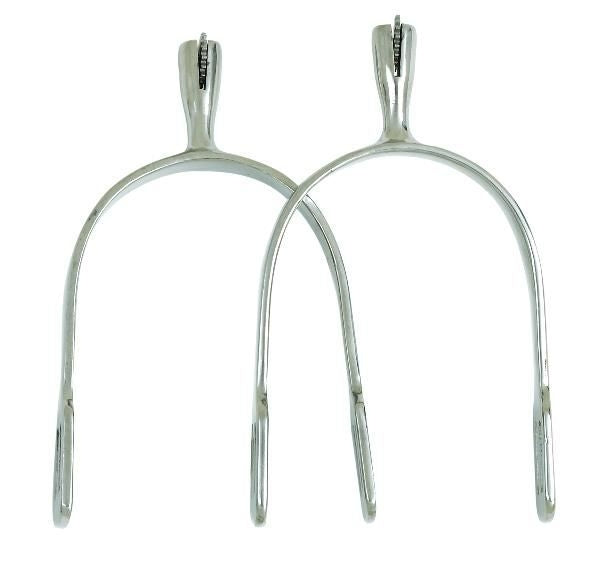 Perris Pointed Rowel Spurs 1.25 Bk/Wh