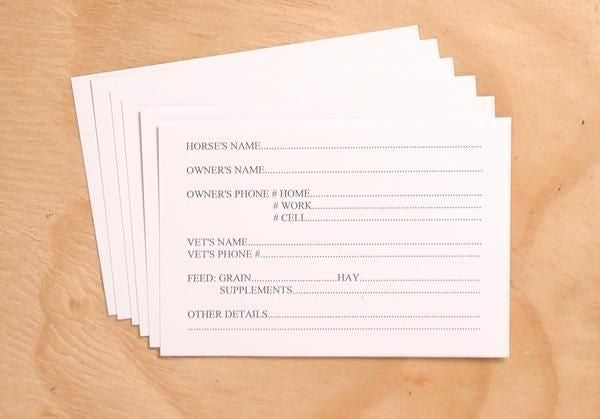 Tough1 Replacement stall cards White