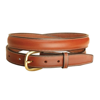 Tory Leather Leather Round Raised Belt 34 Oakbark