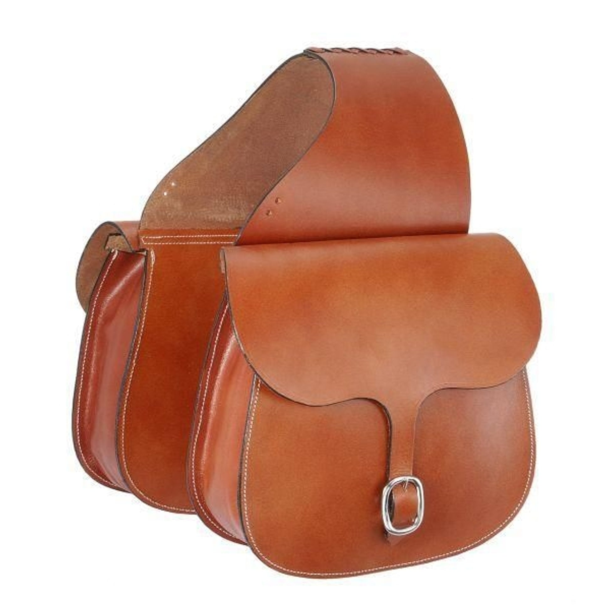 Tough1 Leather Saddle Bag