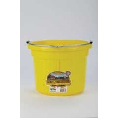 Flat Back Plastic Bucket 8qt Yellow
