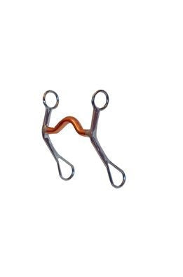 Metalab SS Curb Bit Medium Port Copper Mouth 5
