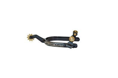 Metalab Mens Black Satin Roping Spur Brn