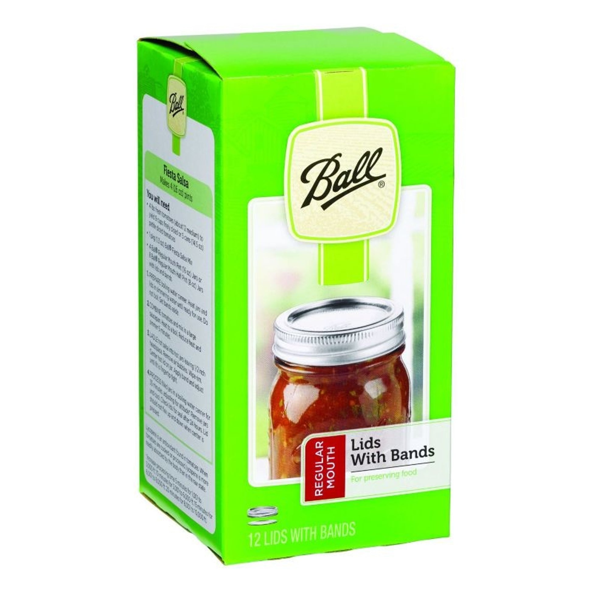 Ball Regular Lids with Bands 12 Count