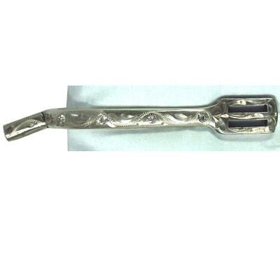 Coronet Engraved Ladies POW Spur with Stones 3/4