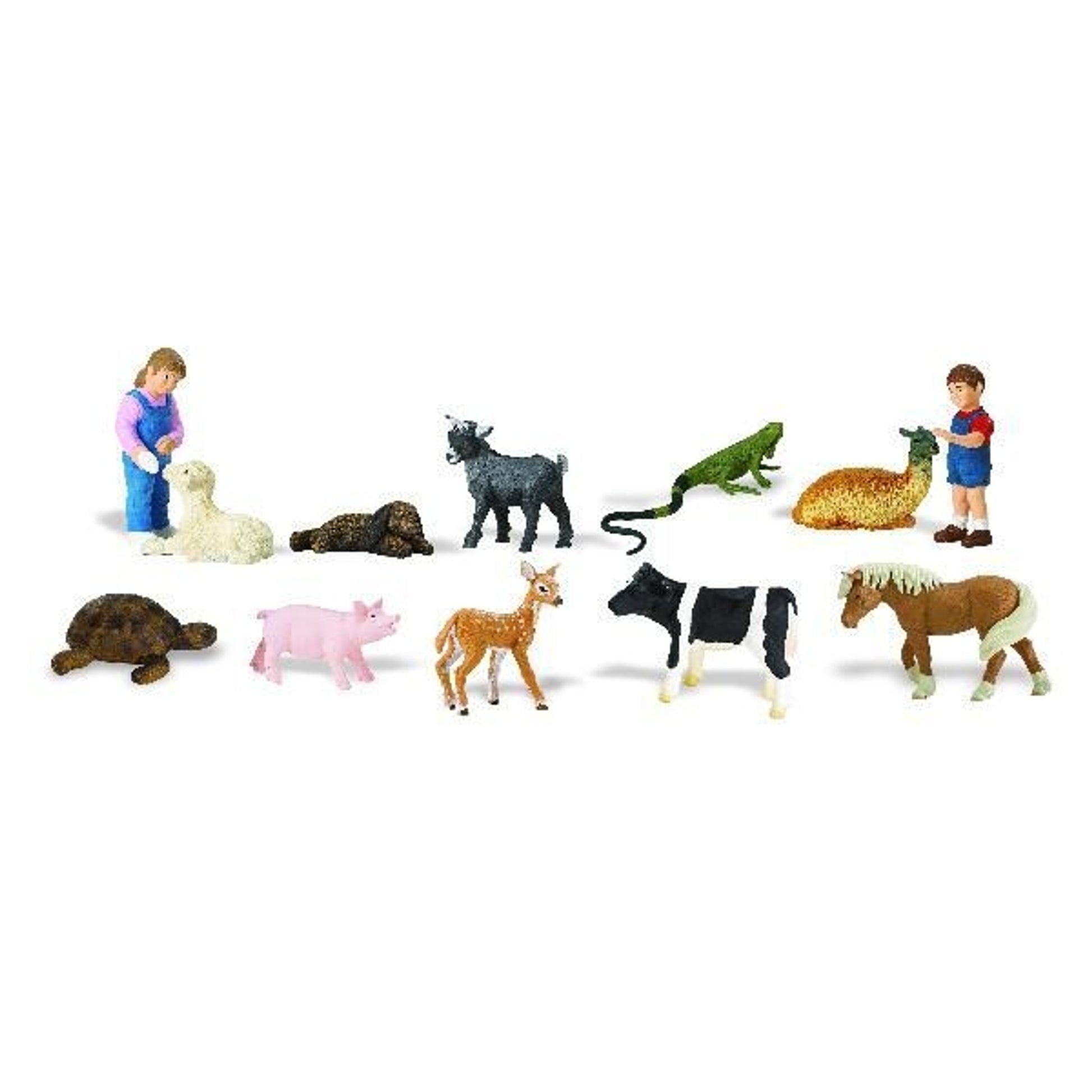 Safari Horses Toobs - Petting ZooBk/Wh
