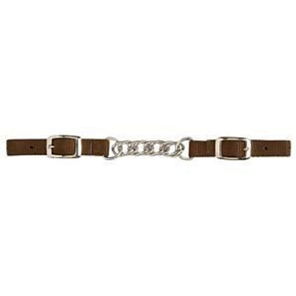 Weaver Nylon Curb Strap With Flat Link Chain