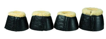 Fleece Bell Boots With Double Velcro Large Brn