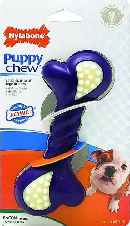 Nylabone Puppy Double Action Chew Medium Orange