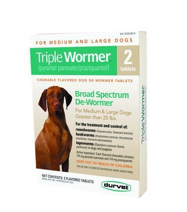 Triple Wormer For Medium and Large Dogs 2 Count