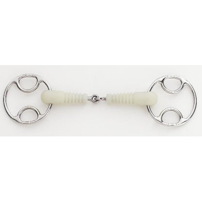 Hm Jointed Ribbed Mouth Loop Ring Gag Bit Ss
