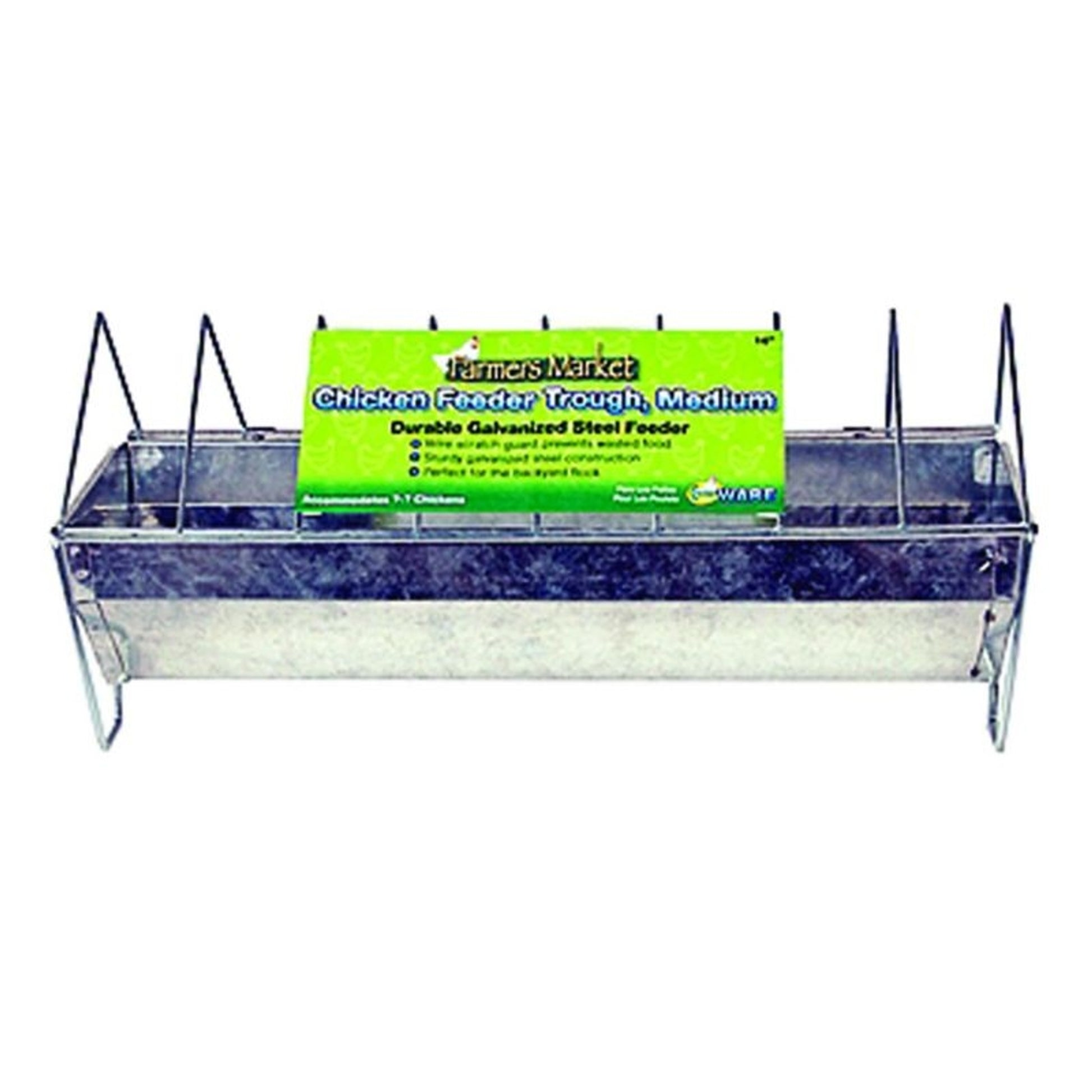 Ware Chicken Trough Feeder Medium/15.75 Silver