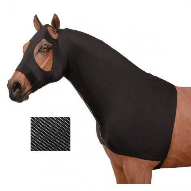 Tough1 Mesh Lycra Mane Stay Hood Medium Black