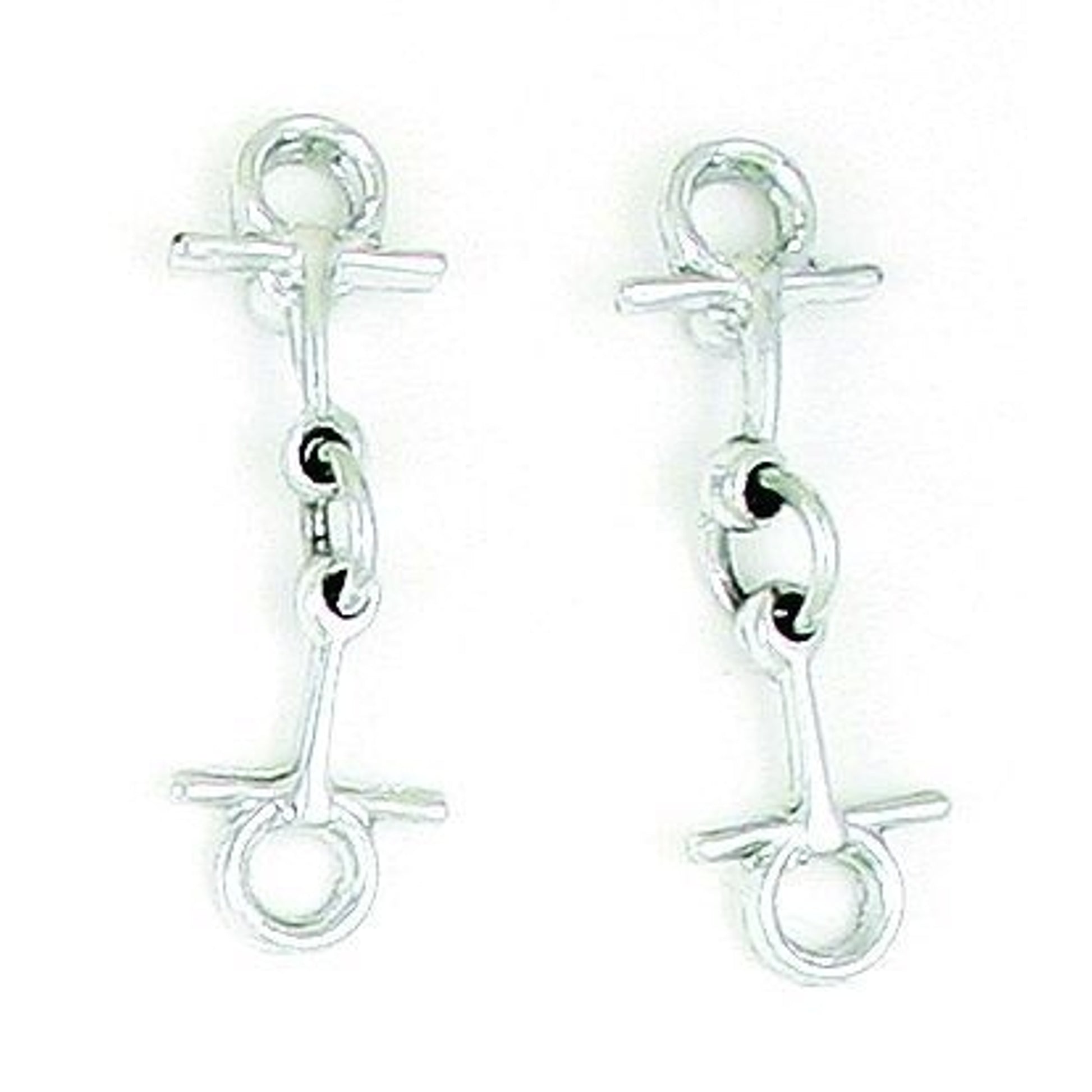 Finishing Touch Bit Earrings Small Silver Finish
