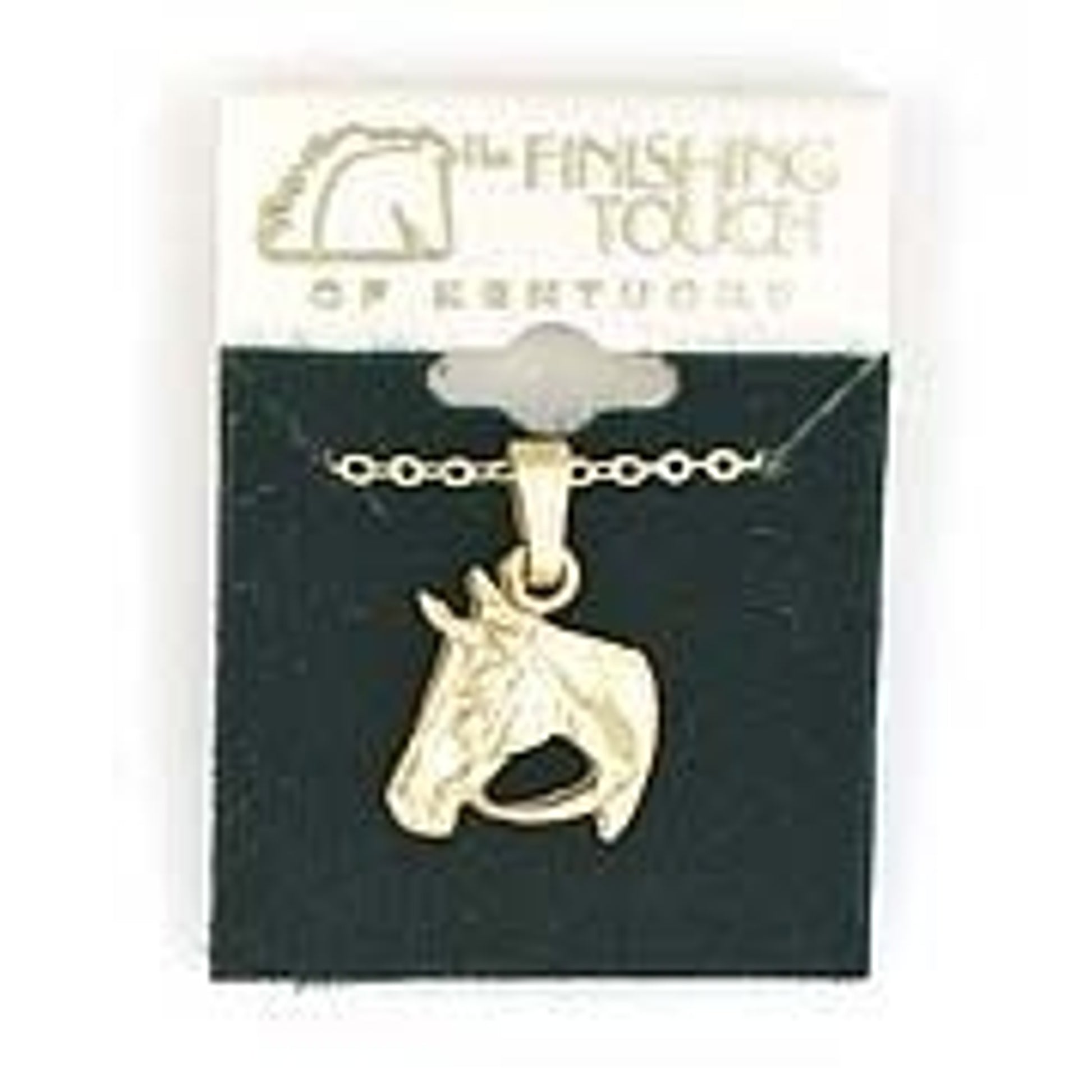 Finishing Touch Horse Head/Bridle Necklace Gold