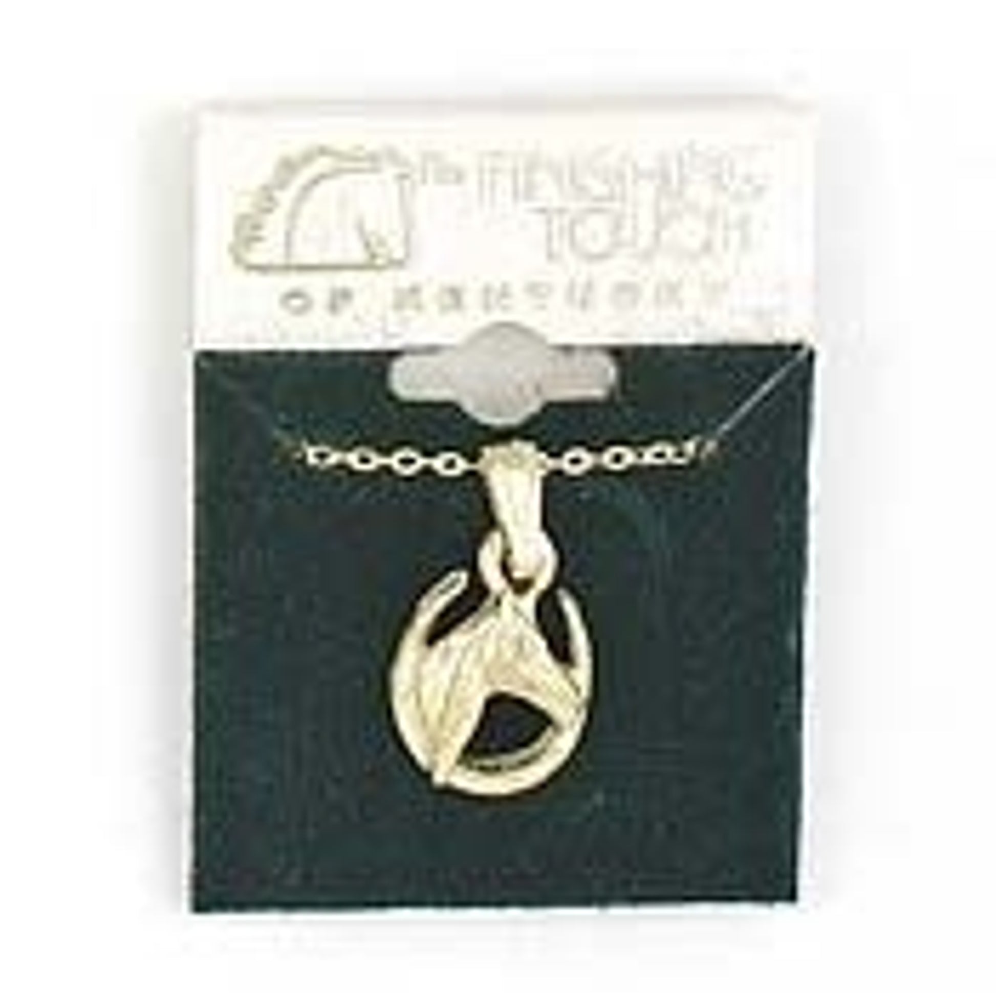 Finishing Touch Horse Head/Horseshoe Necklace Gld